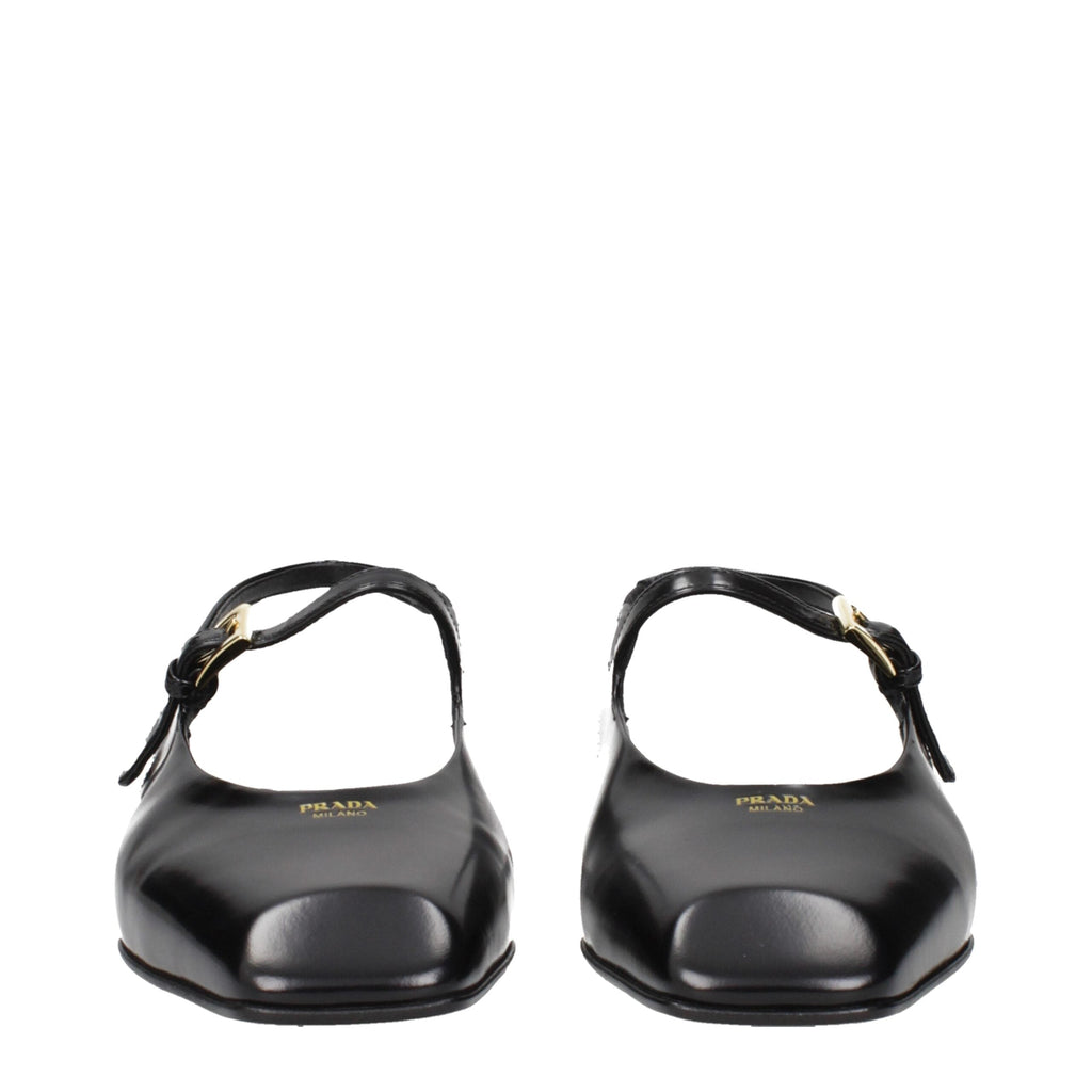 Prada Black Leather Sandals Prada