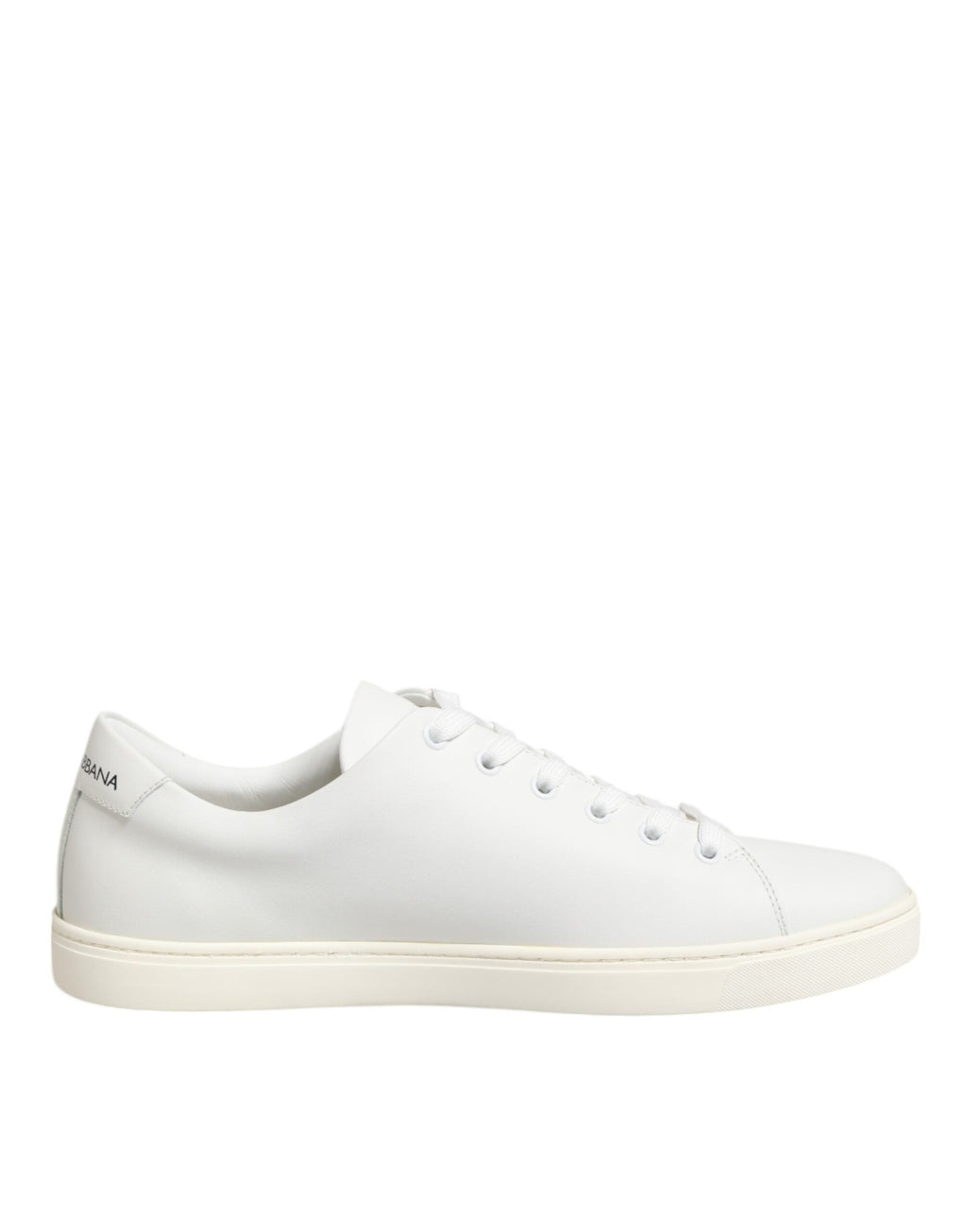 Dolce & Gabbana White Leather Sacre Heart Patch Sneakers  Shoes Dolce & Gabbana