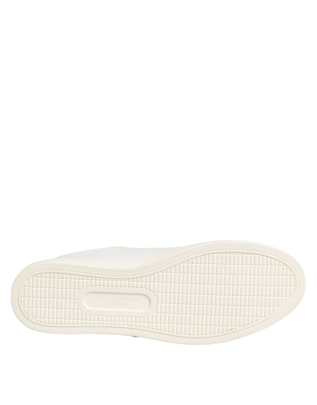 Dolce & Gabbana White Leather Sacre Heart Patch Sneakers  Shoes Dolce & Gabbana