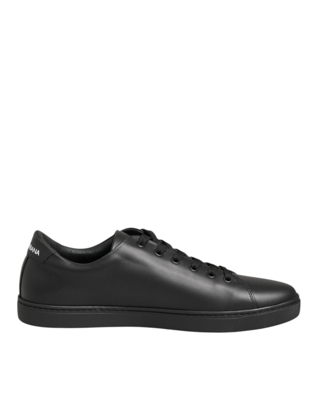 Dolce & Gabbana Black Leather Crystal Heart Sneakers  Shoes Dolce & Gabbana