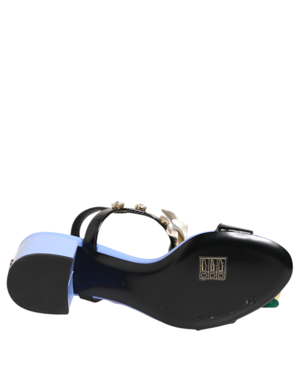 Dolce & Gabbana Multicolor Floral Appliqué Crystal Sandal Shoes Dolce & Gabbana