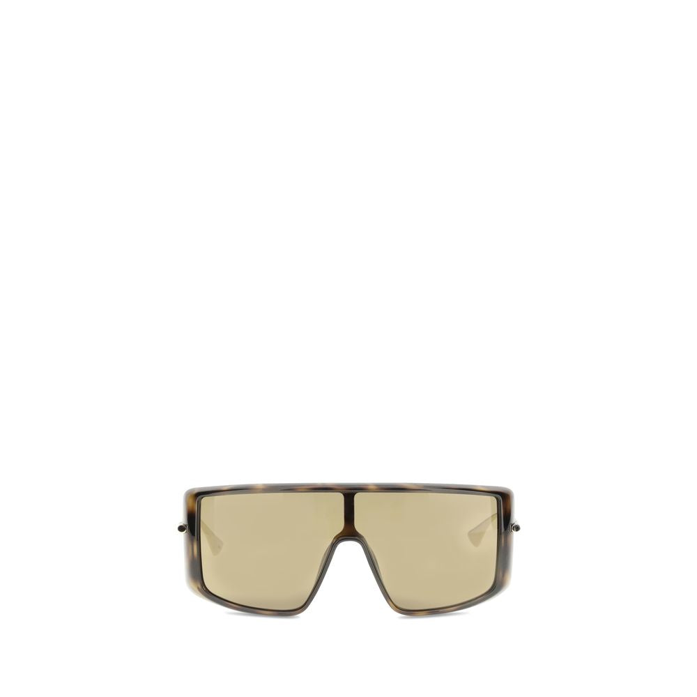 Alexander McQueen Havana T-Bar Visor Sunglasses Alexander McQueen