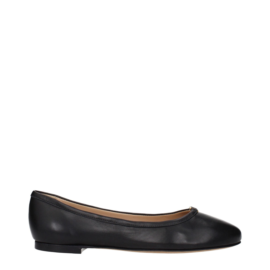 Chloé Black Leather Ballet Flats Chloé