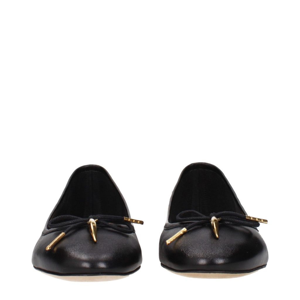 Chloé Black Leather Ballet Flats Chloé
