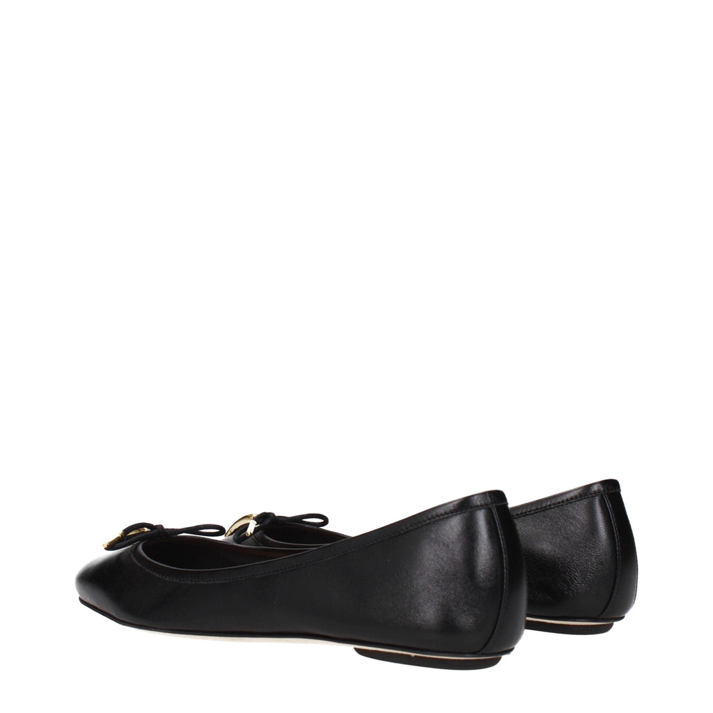 Chloé Black Leather Ballet Flats Chloé