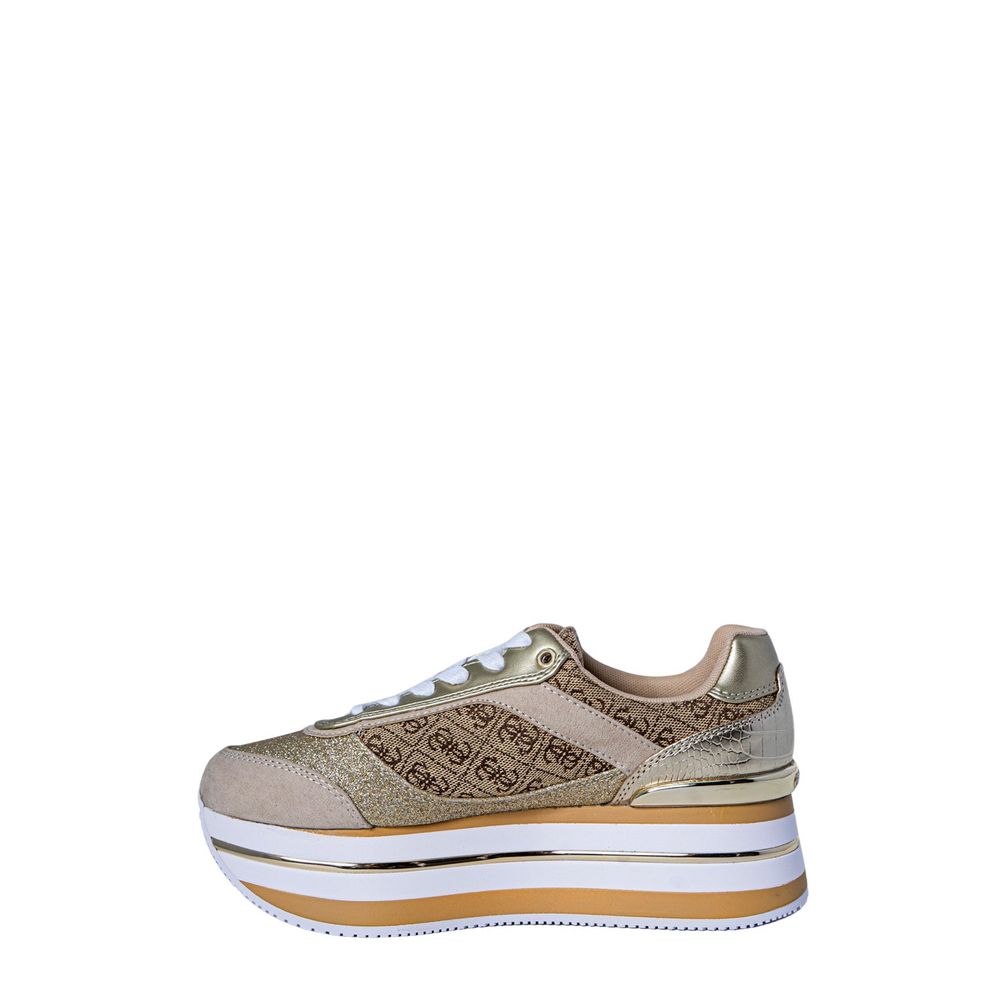 Guess Beige Polyester Sneaker Guess