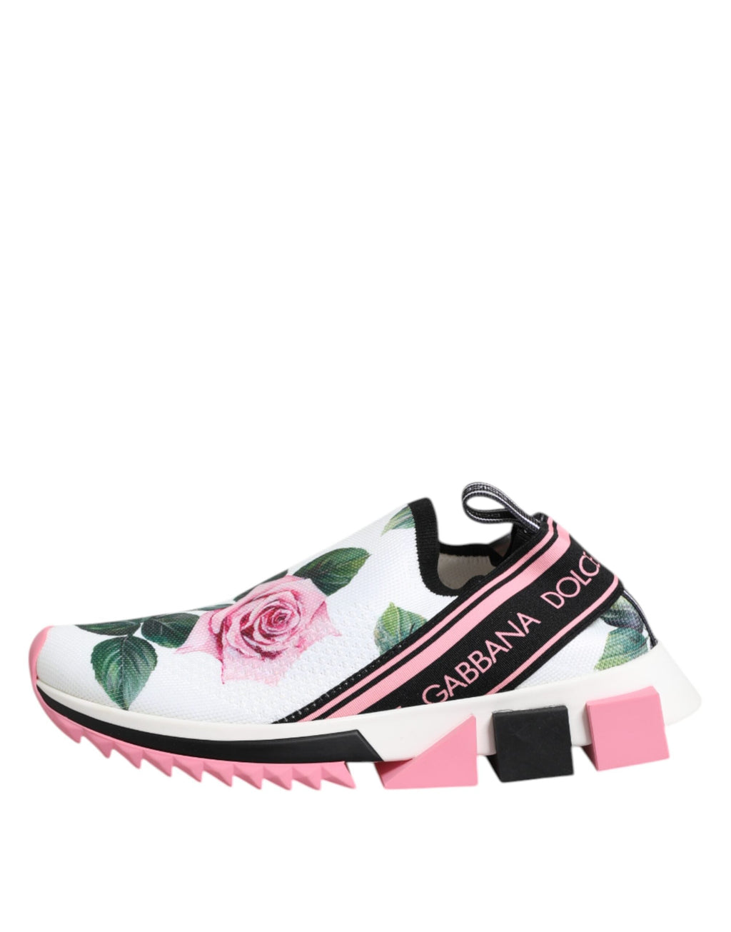 Dolce & Gabbana White Rose Print Sorrento Sneakers Shoes Dolce & Gabbana