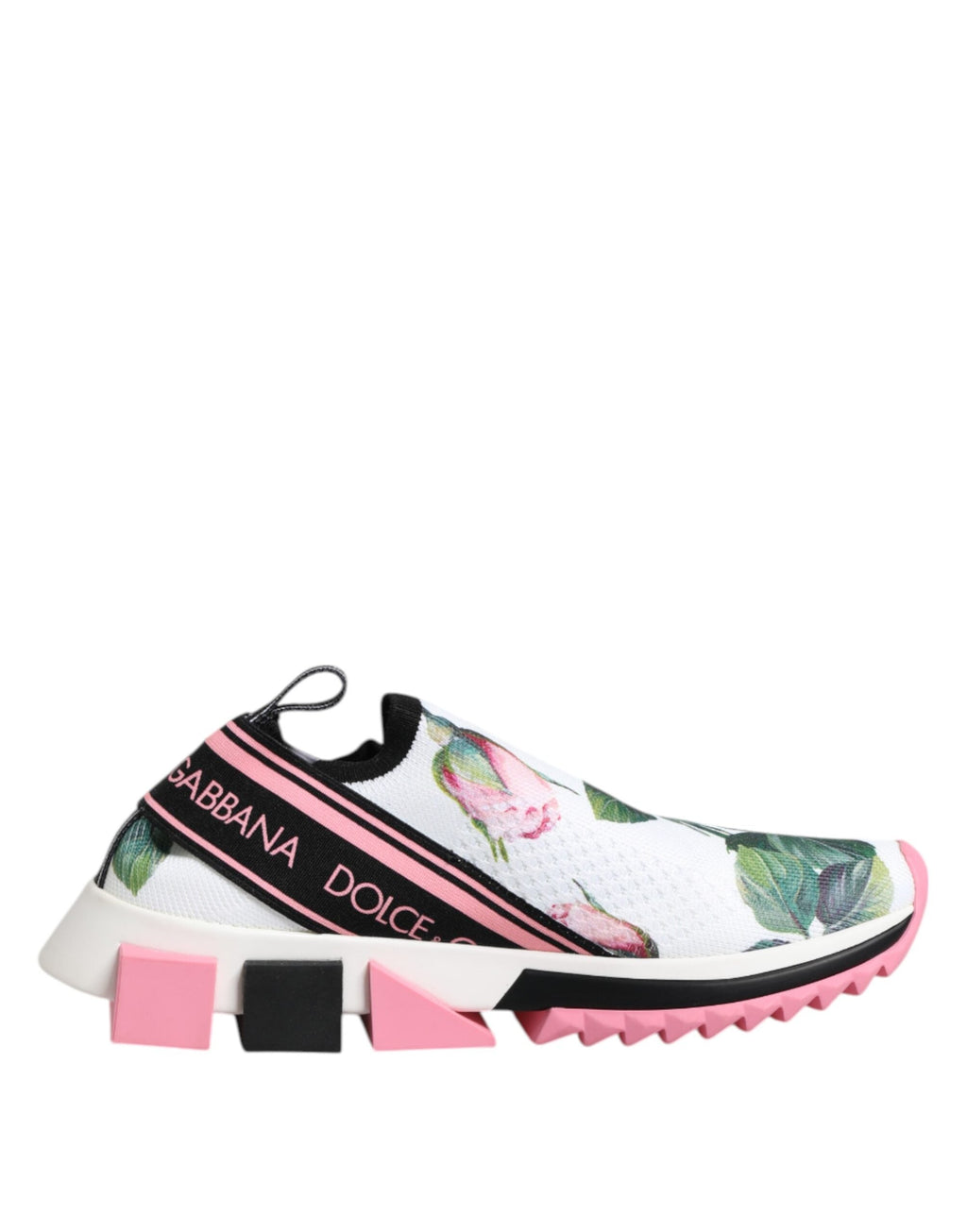 Dolce & Gabbana White Rose Print Sorrento Sneakers Shoes Dolce & Gabbana