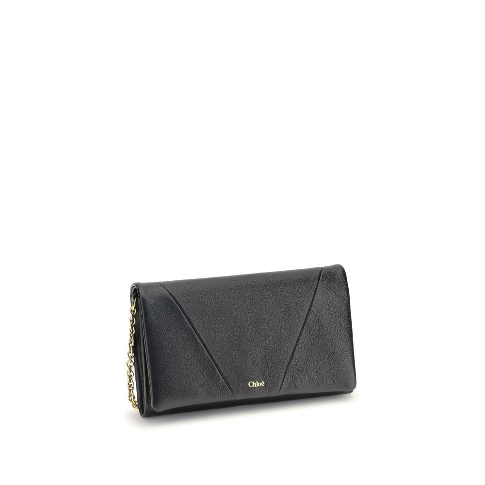 Chloé Spin Wallet with Flap and Chain Chloé