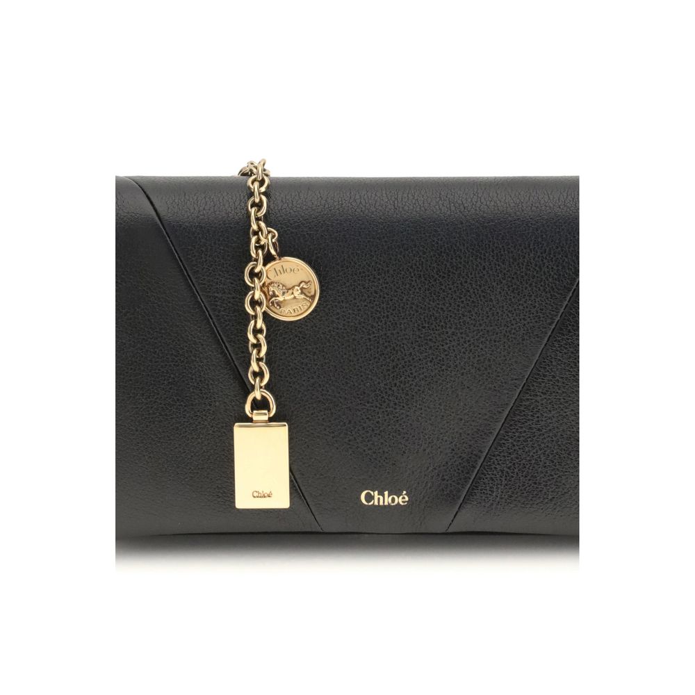 Chloé Spin Wallet with Flap and Chain Chloé