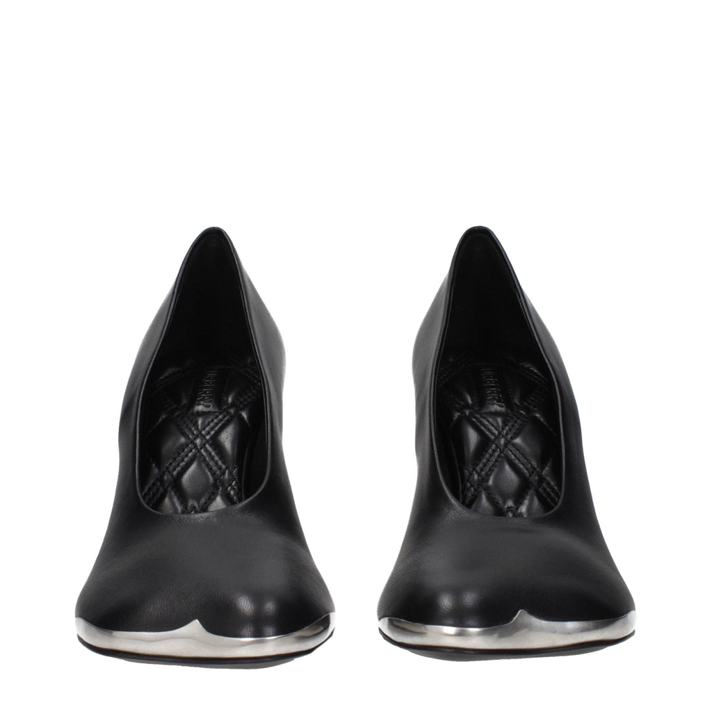 Burberry Black Leather High Heel Pumps Burberry