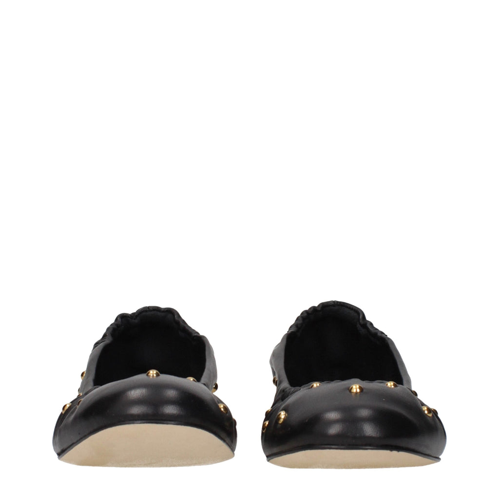 Chloé Black Leather Ballet Flats Chloé