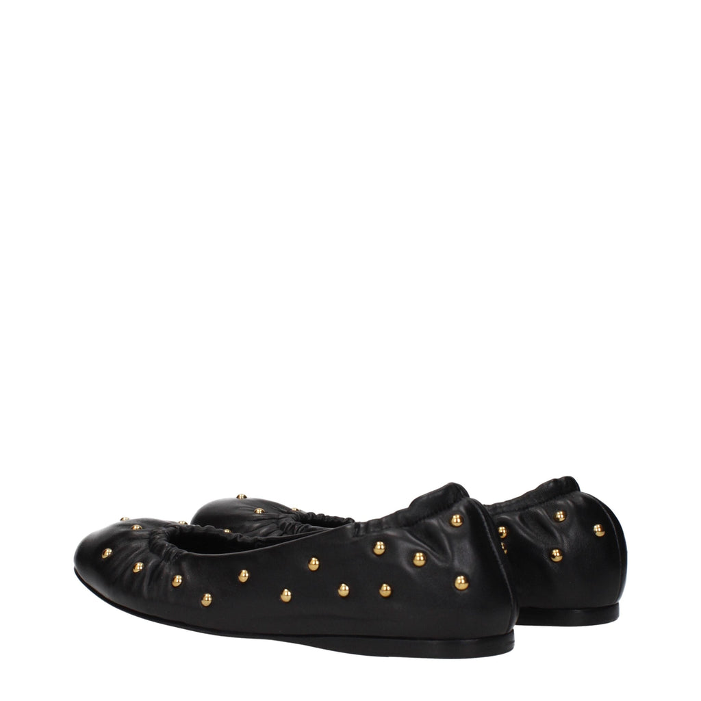 Chloé Black Leather Ballet Flats Chloé