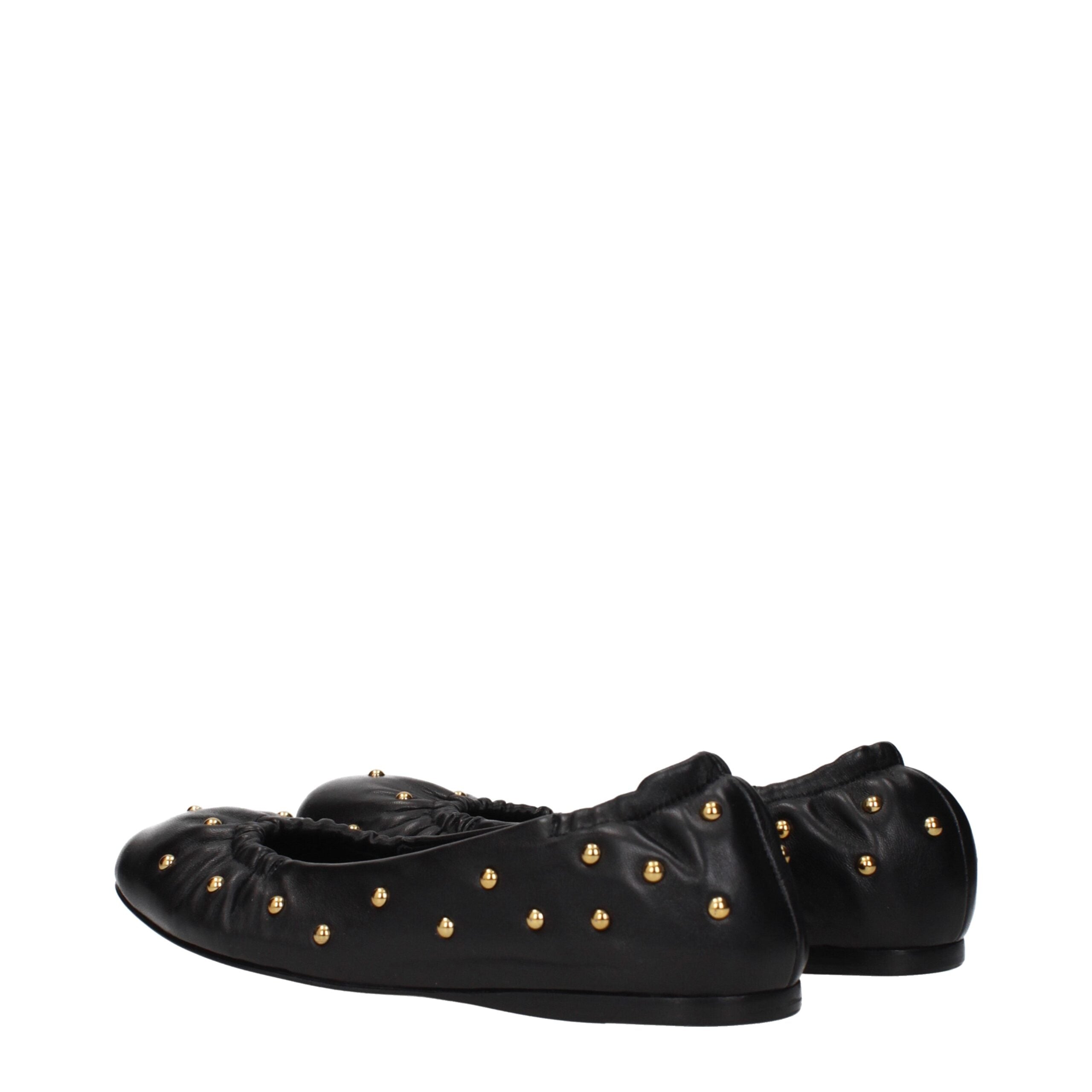 Chloé Black Leather Ballet Flats Chloé