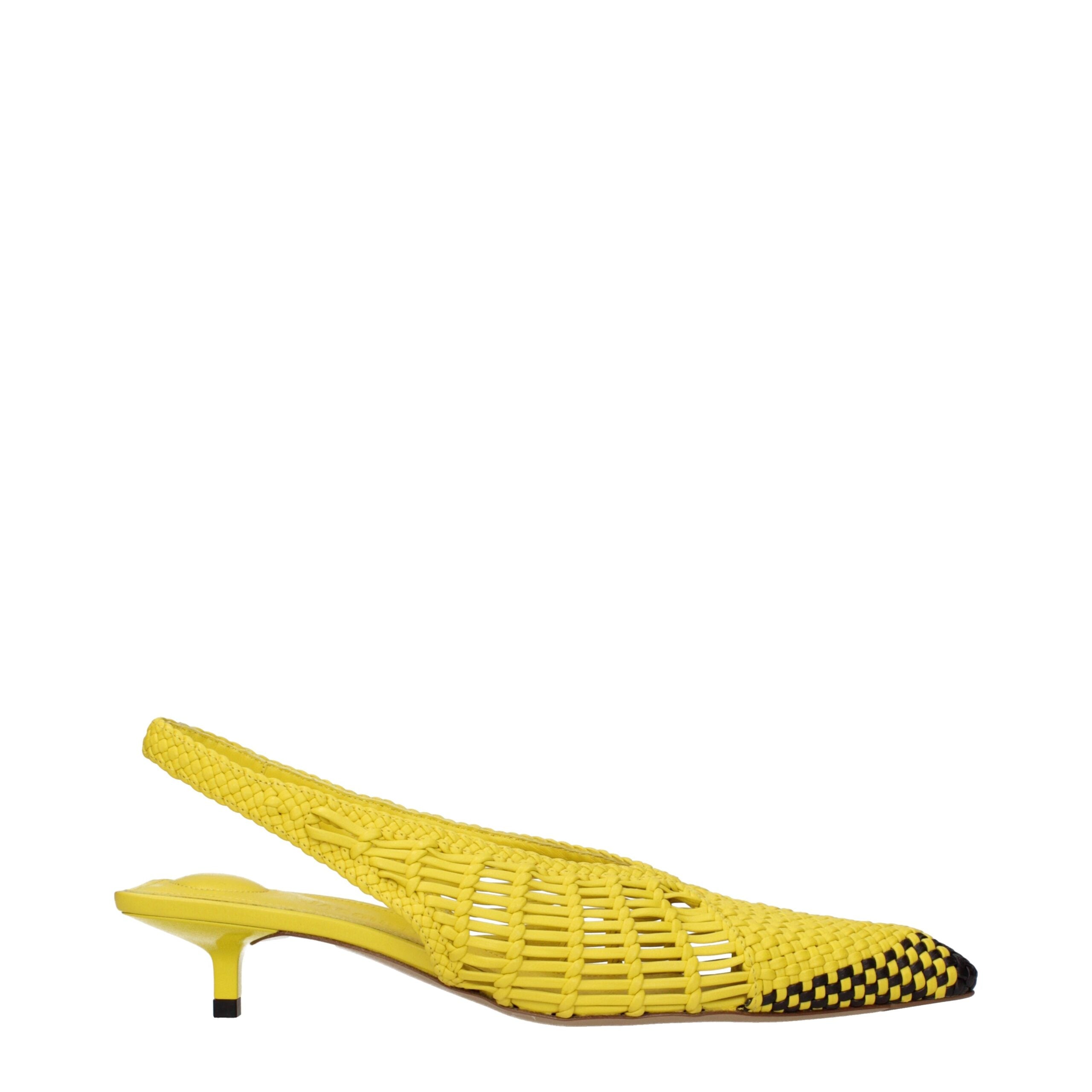 Jacquemus Yellow Leather Sandals Jacquemus