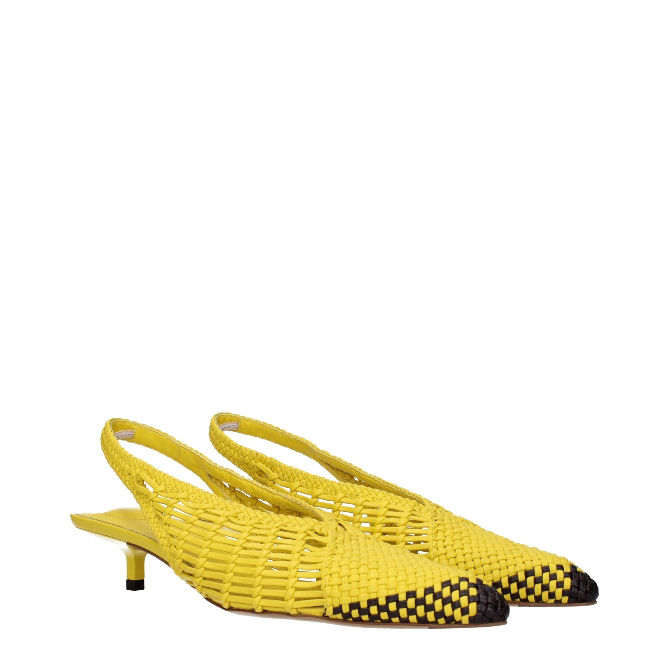Jacquemus Yellow Leather Sandals Jacquemus