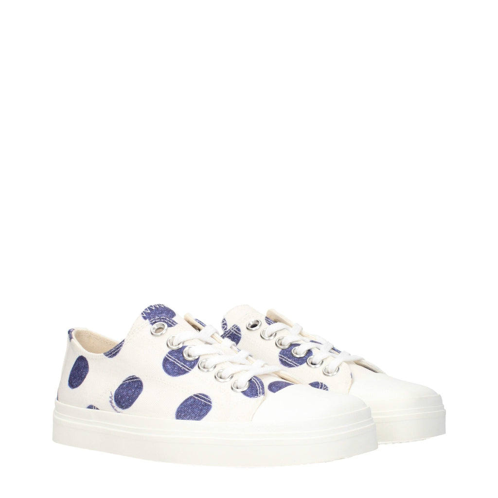 Moschino White Fabric Low Top Sneakers Moschino