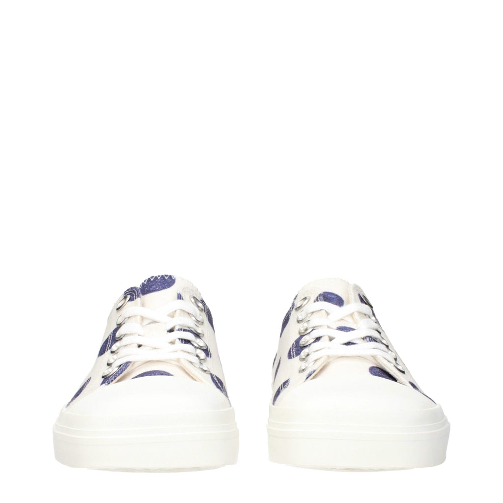 Moschino White Fabric Low Top Sneakers Moschino