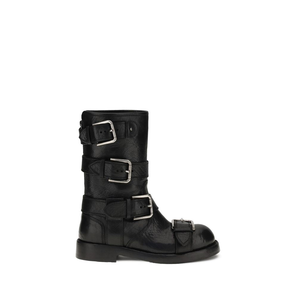 Dolce & Gabbana Buckled leather Boots Dolce & Gabbana