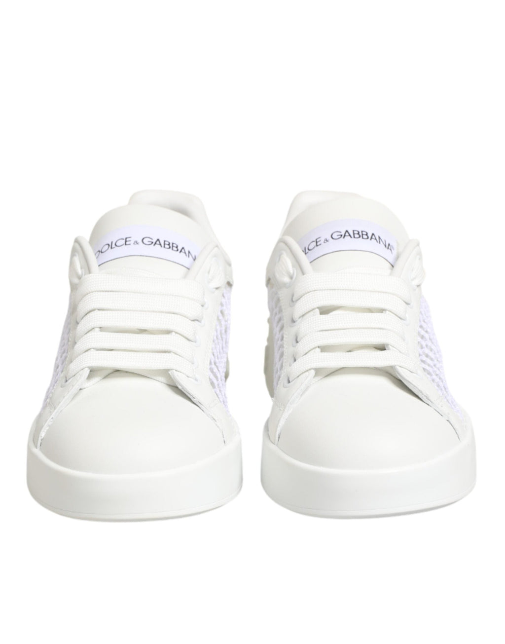 Dolce & Gabbana White Mesh Inserts Low Top Sneakers Shoes Dolce & Gabbana