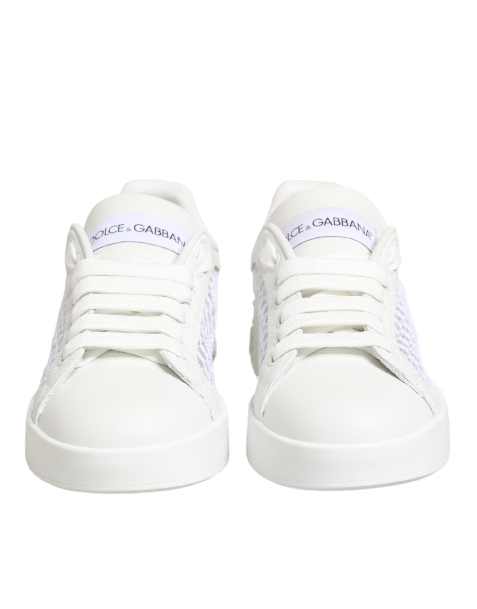 Dolce & Gabbana White Mesh Inserts Low Top Sneakers Shoes Dolce & Gabbana