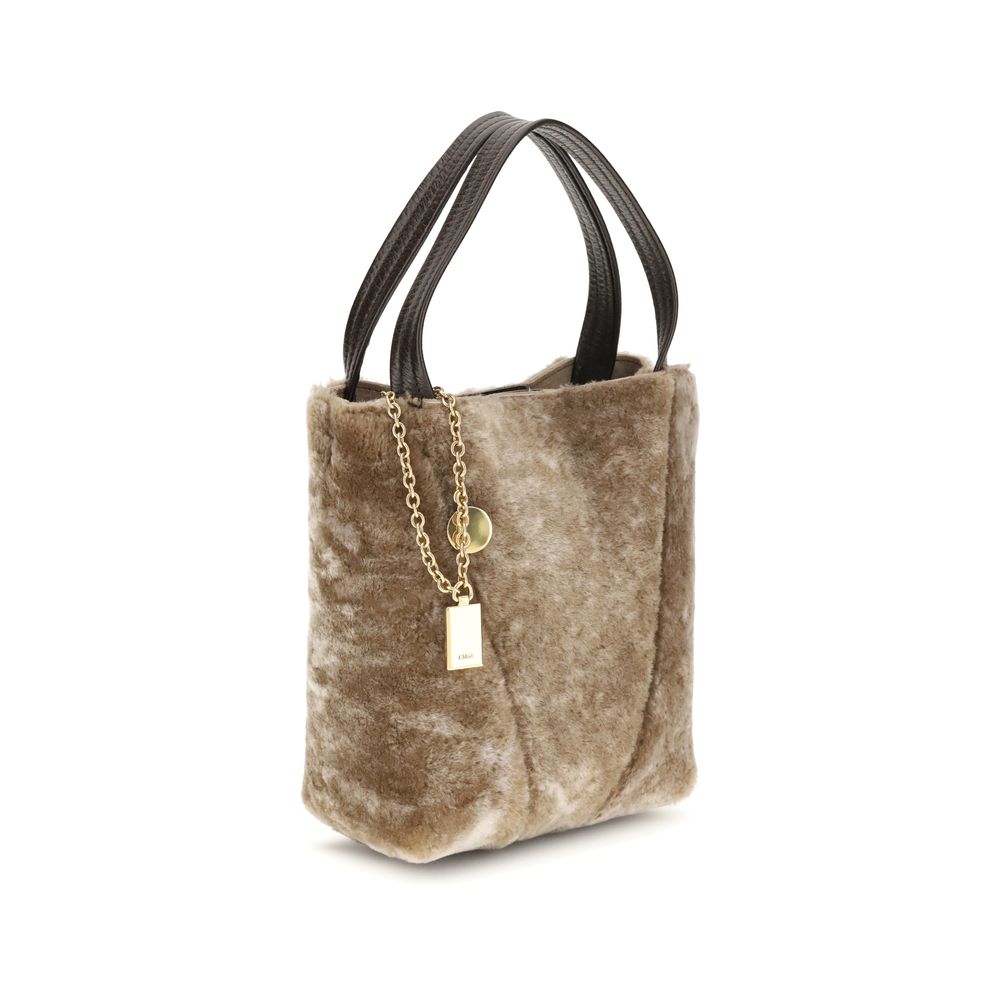 Chloé Shearling small Spin Tote Bag Chloé