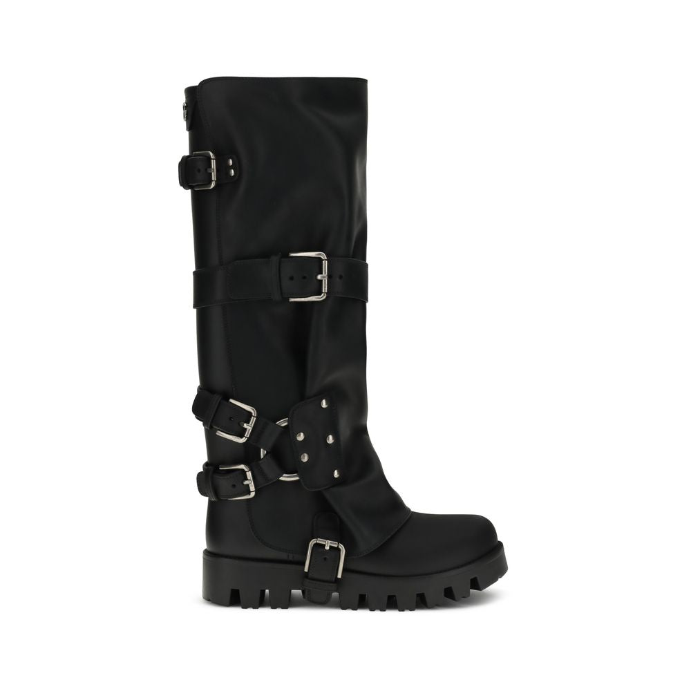 Dolce & Gabbana Rubber and leather high Boots Dolce & Gabbana