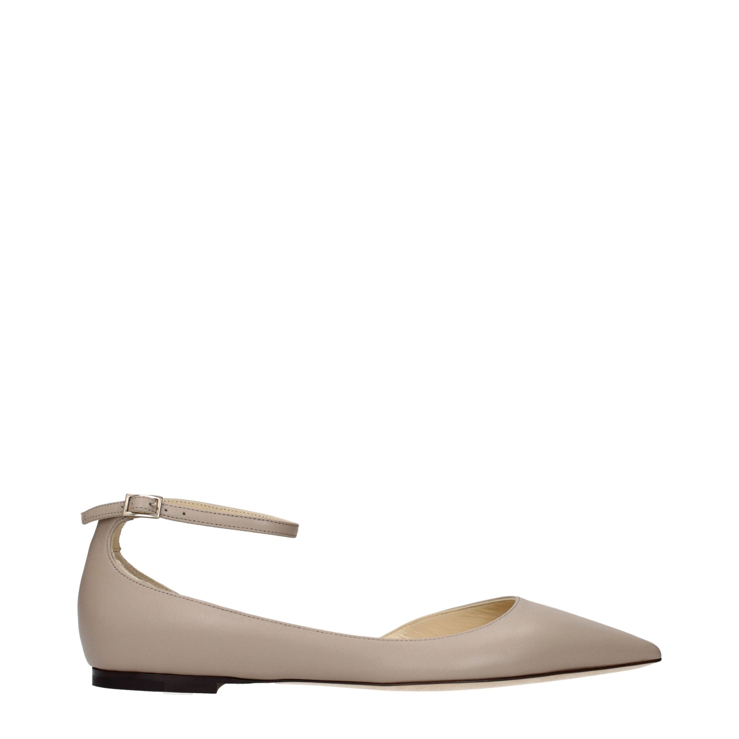 Jimmy Choo Gray Leather Ballet Flats Jimmy Choo