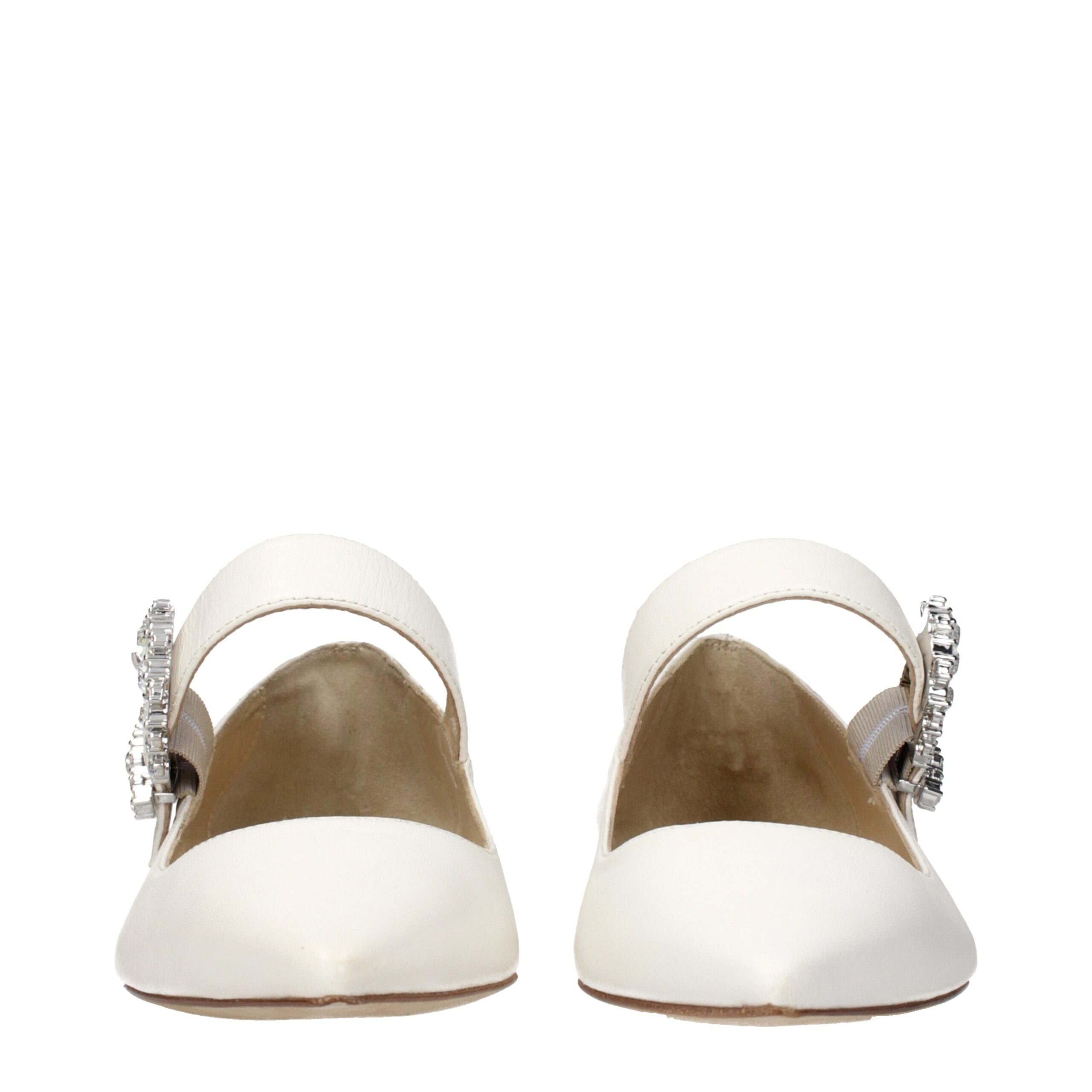 Jimmy Choo White Leather Ballet Flats Jimmy Choo