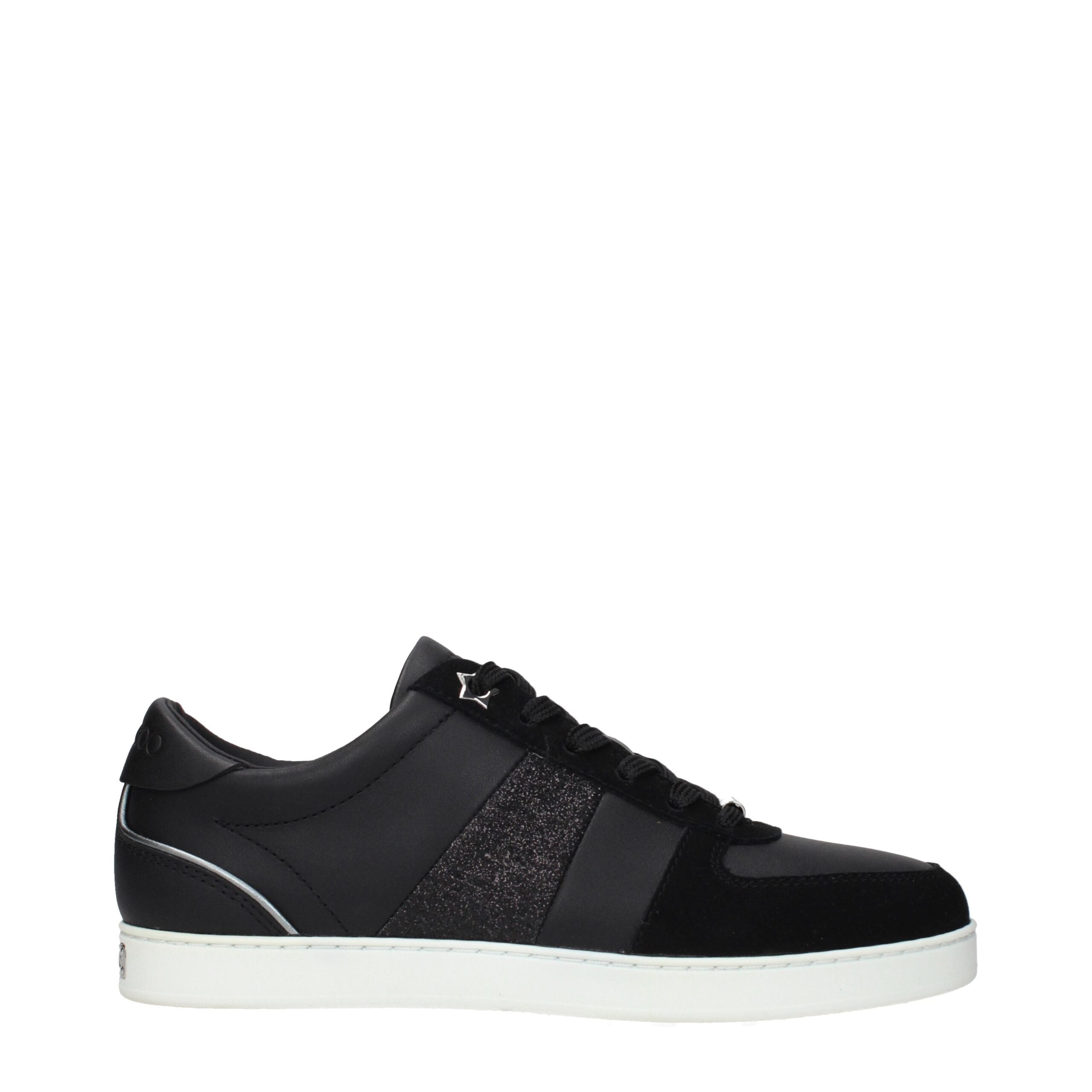 Jimmy Choo Black Leather Low Top Sneakers Jimmy Choo