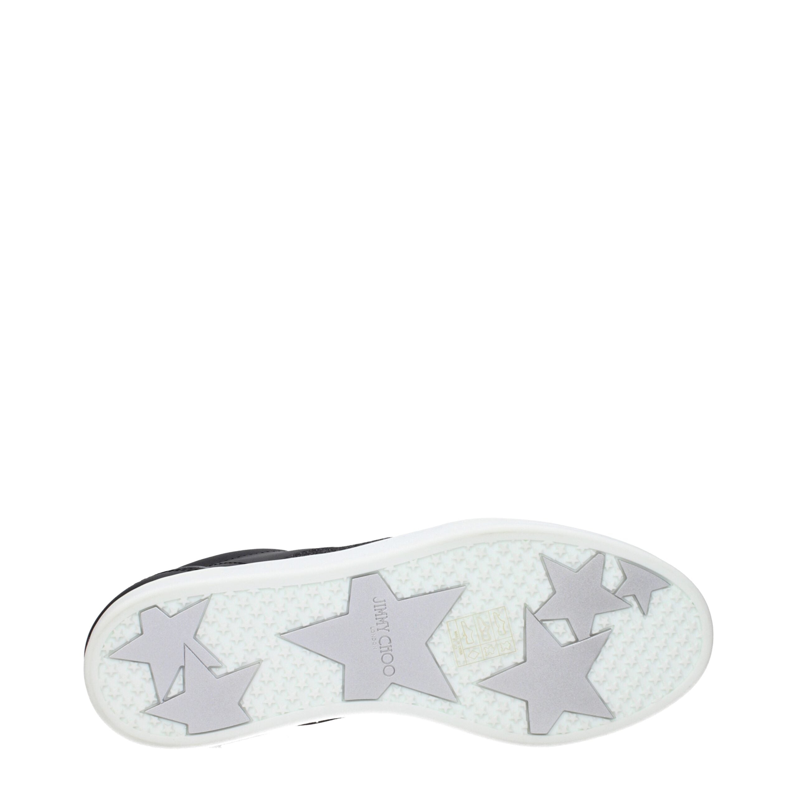 Jimmy Choo Black Leather Low Top Sneakers Jimmy Choo