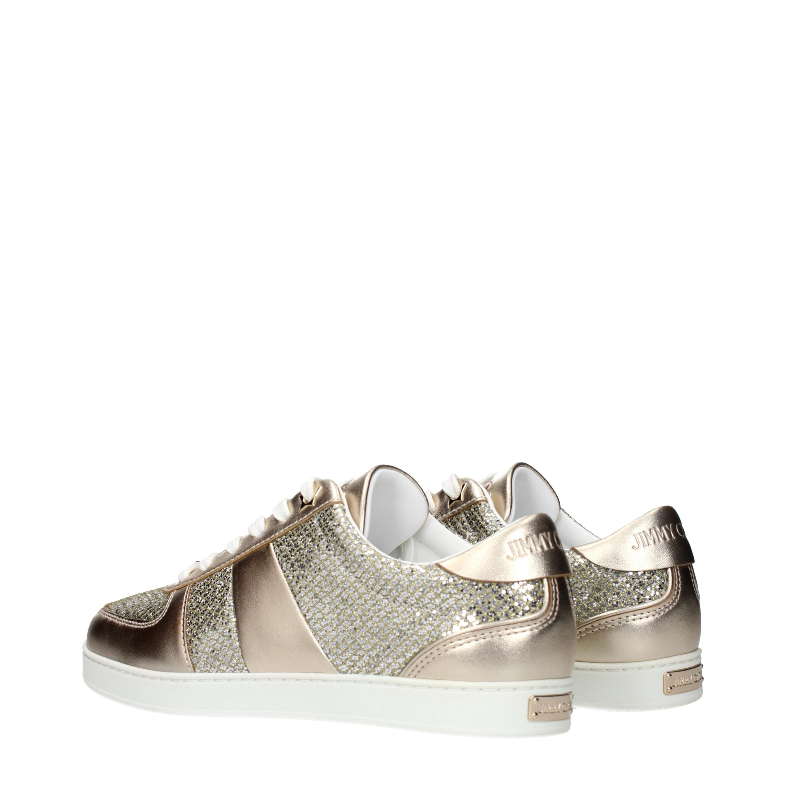 Jimmy Choo Gold Leather Sneakers Jimmy Choo