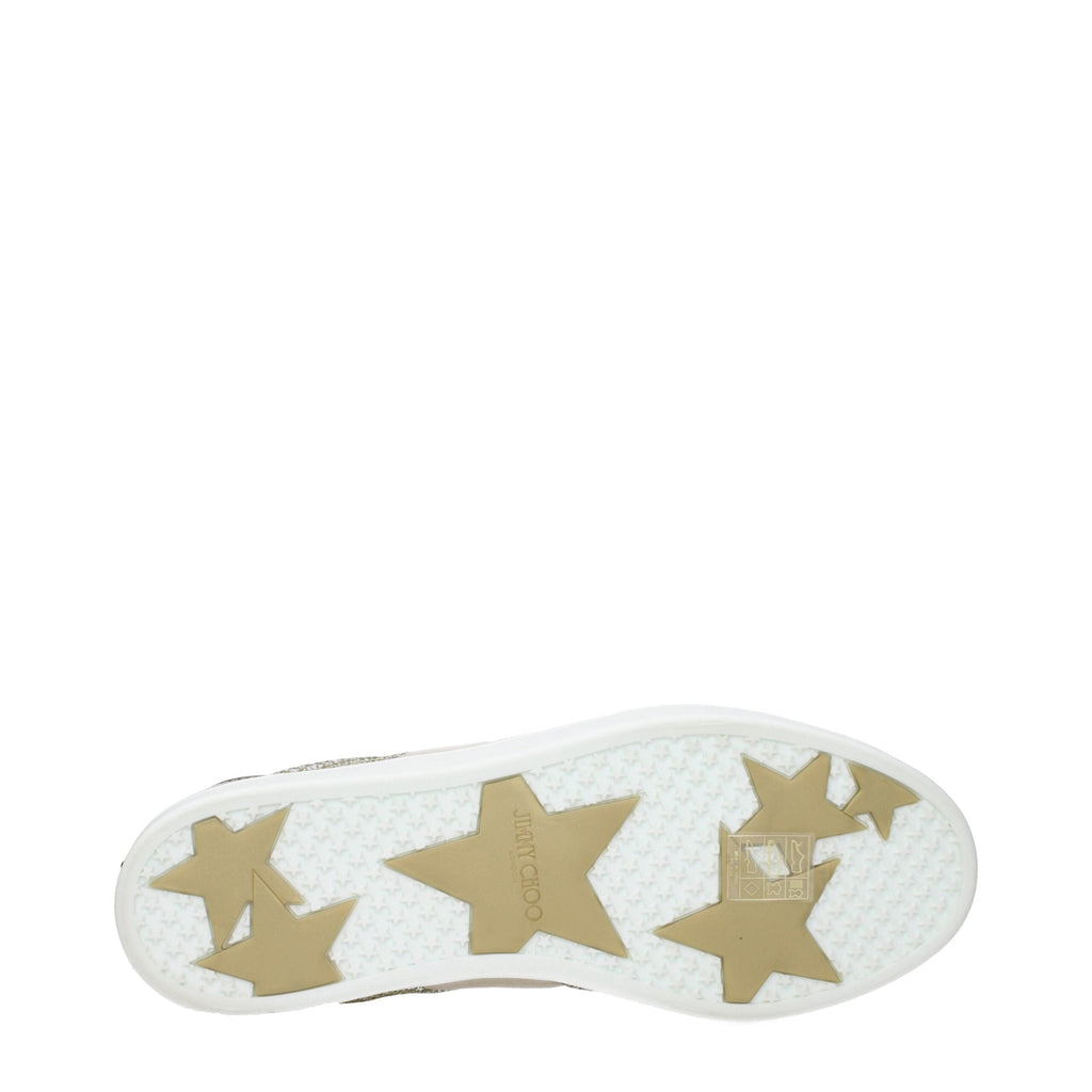 Jimmy Choo Gold Leather Sneakers Jimmy Choo