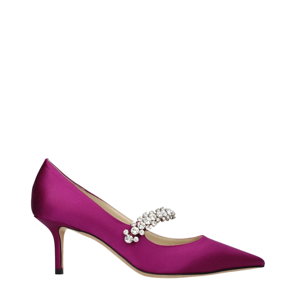 Jimmy Choo Pink Satin Mid Heel Pumps Jimmy Choo