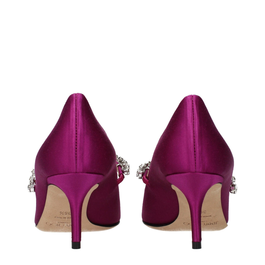Jimmy Choo Pink Satin Mid Heel Pumps Jimmy Choo