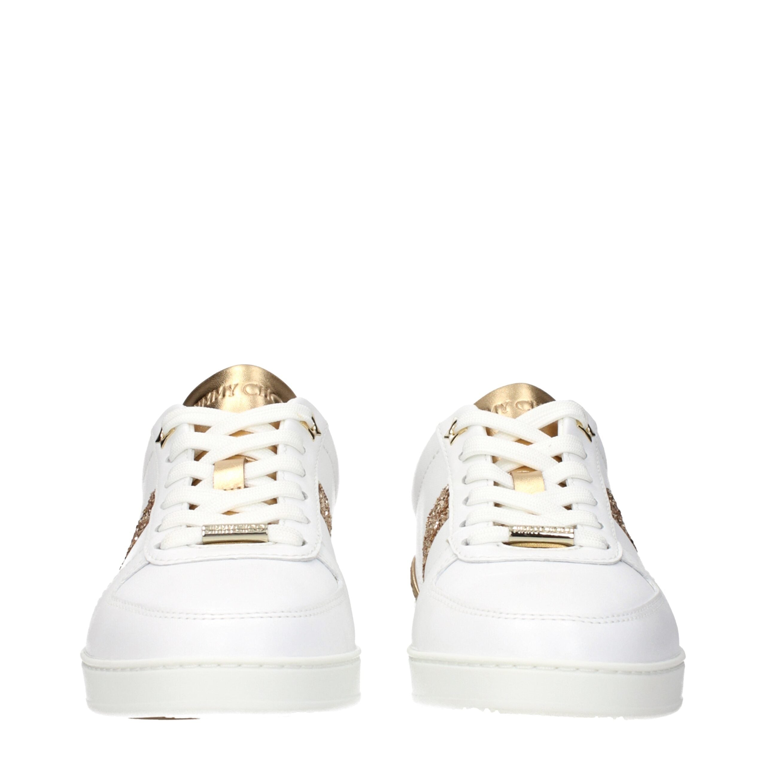 Jimmy Choo White Leather Low Top Sneakers Jimmy Choo