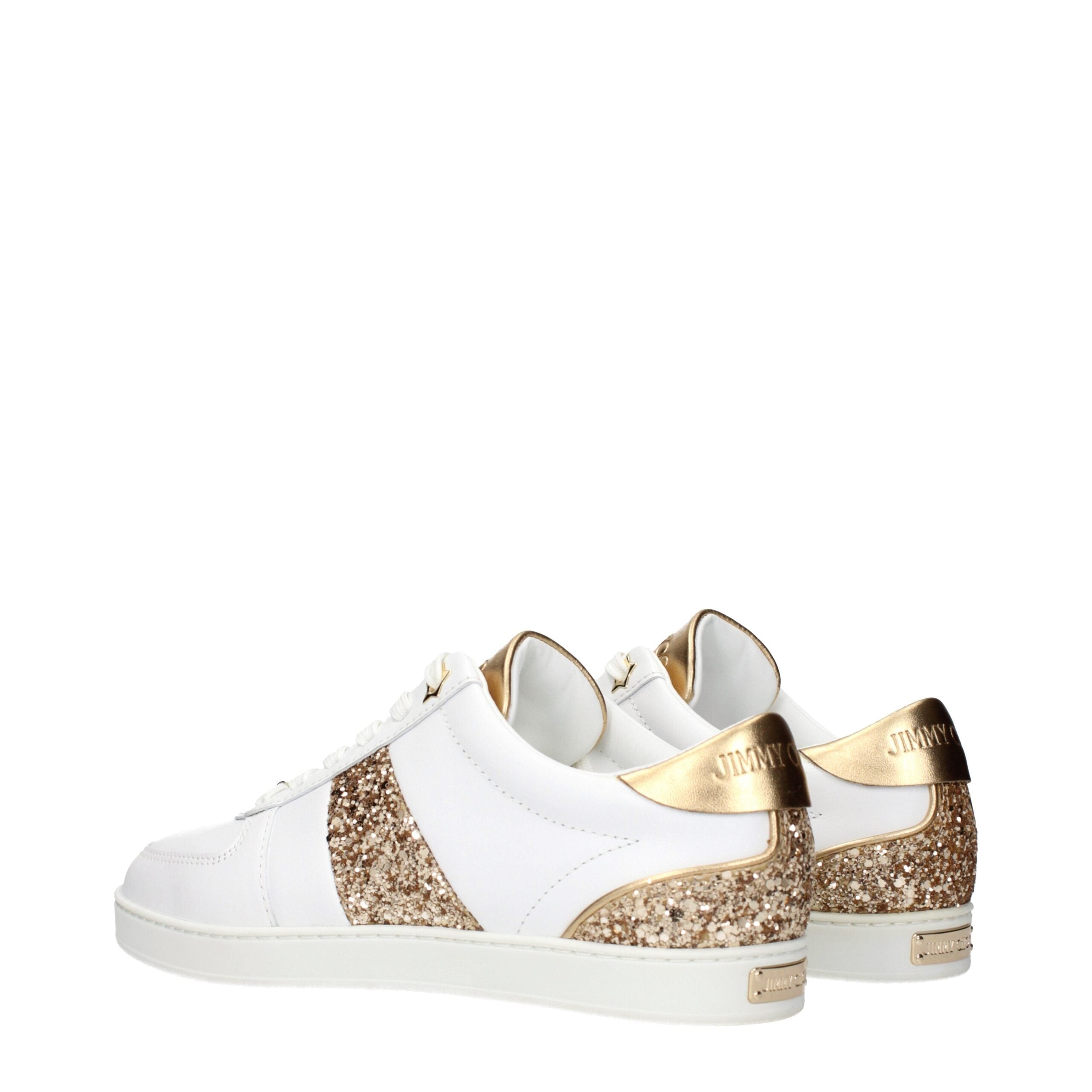 Jimmy Choo White Leather Low Top Sneakers Jimmy Choo