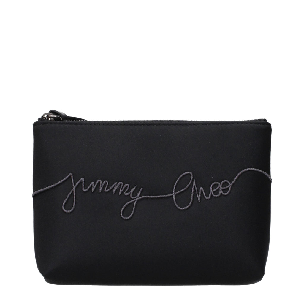 Jimmy Choo Black Satin Clutch Bag Jimmy Choo