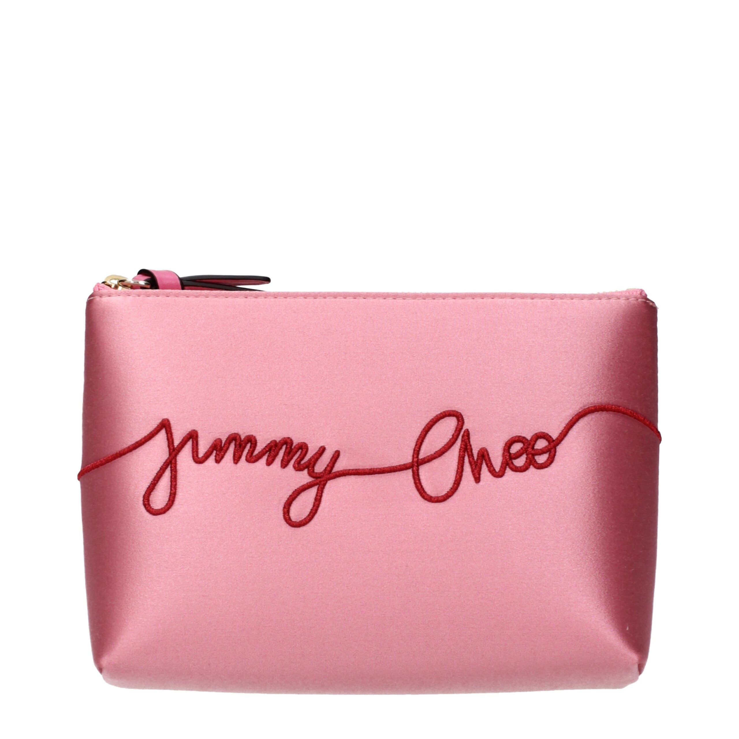 Jimmy Choo Pink Satin Clutch Bag Jimmy Choo