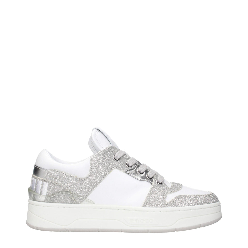 Jimmy Choo White Leather Low Top Sneakers Jimmy Choo