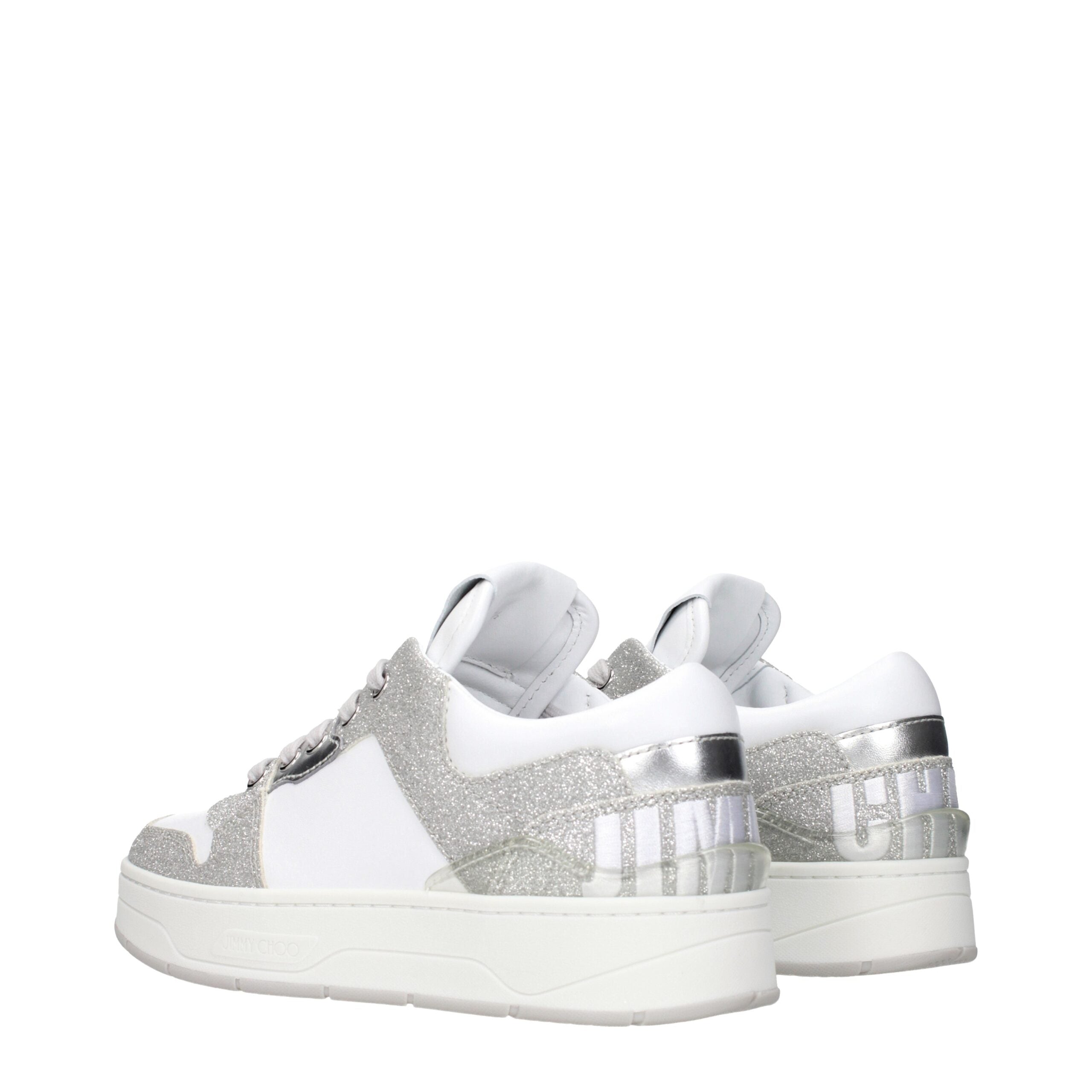 Jimmy Choo White Leather Low Top Sneakers Jimmy Choo
