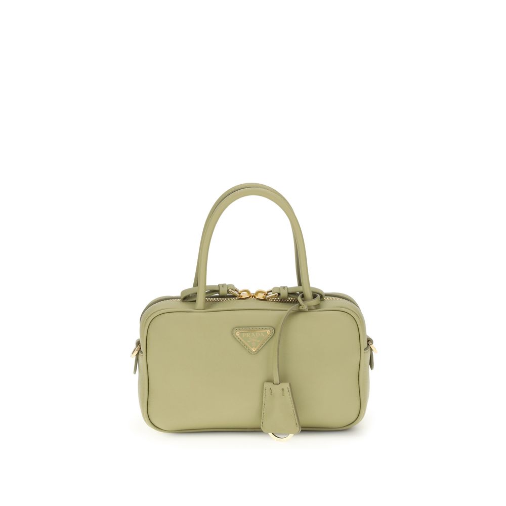 Prada Green Calf Leather Bos Taurus Handbag Prada