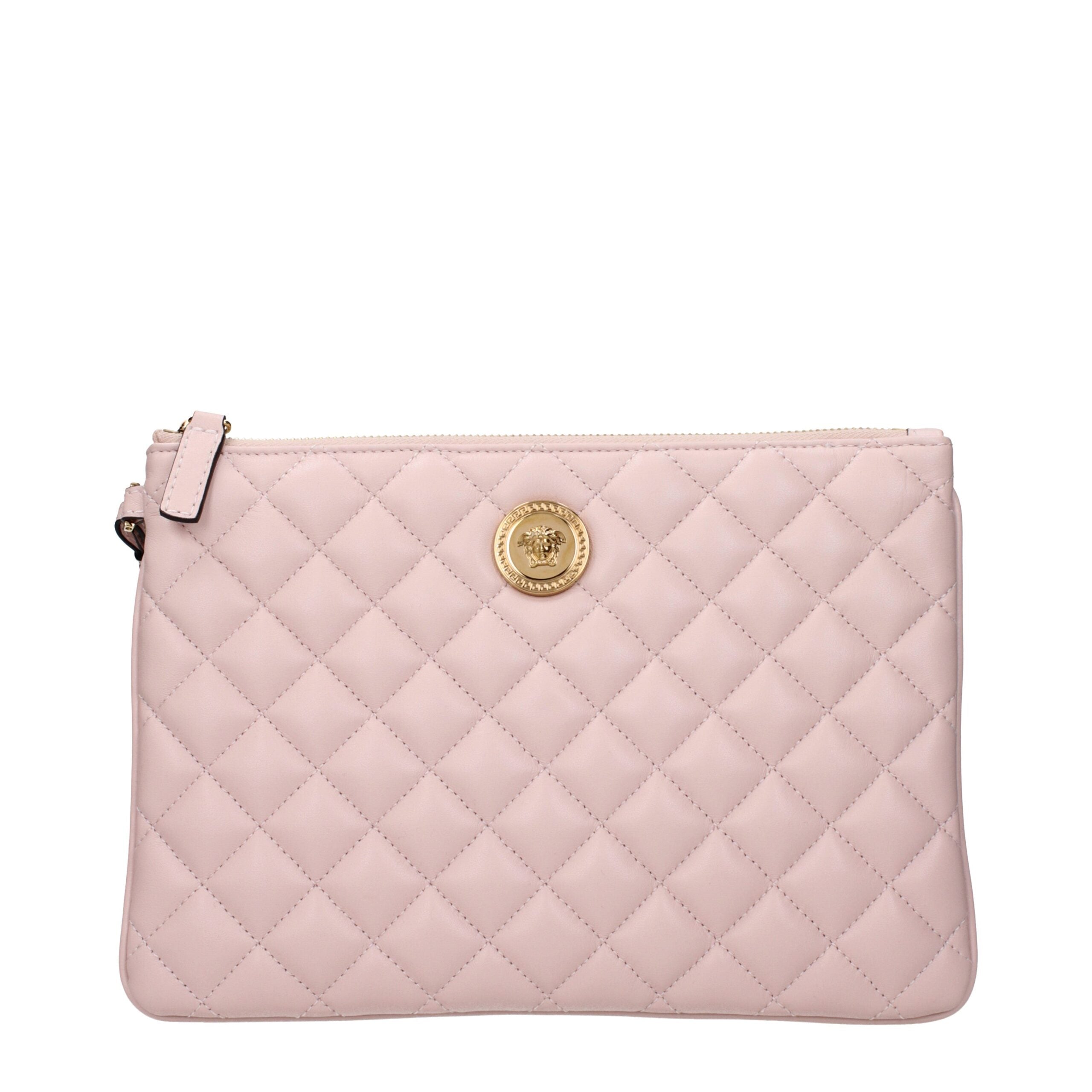 Versace Pink Leather Clutch Bag Versace