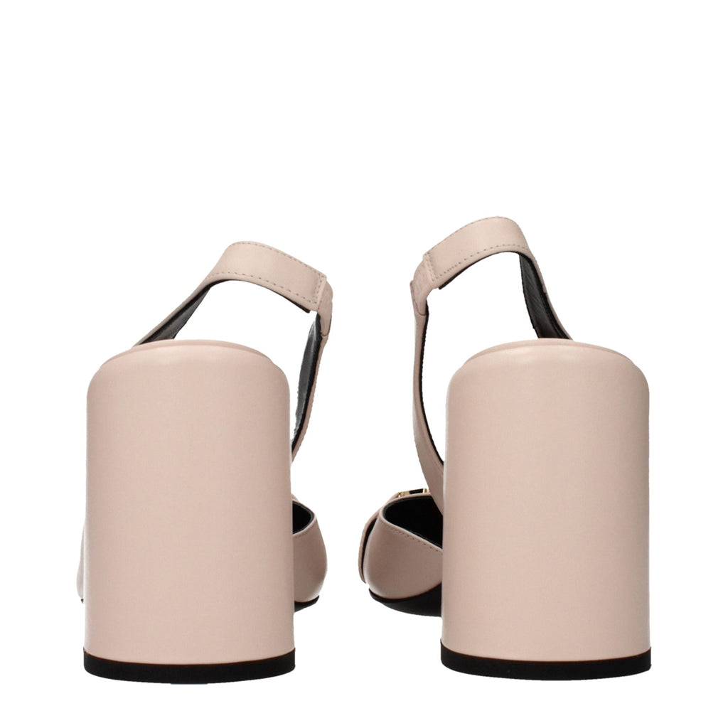 Versace Pink Leather High Heel Pumps Versace