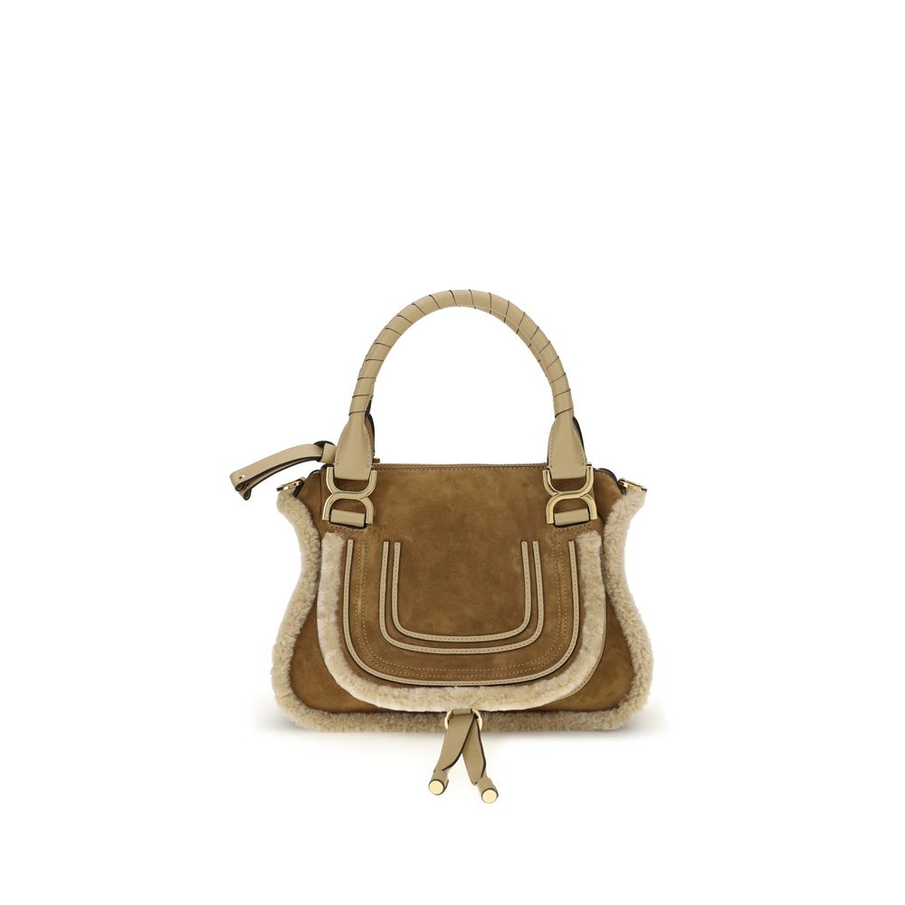 Chloé Suede and shearling leather Marcie small Handbag Chloé