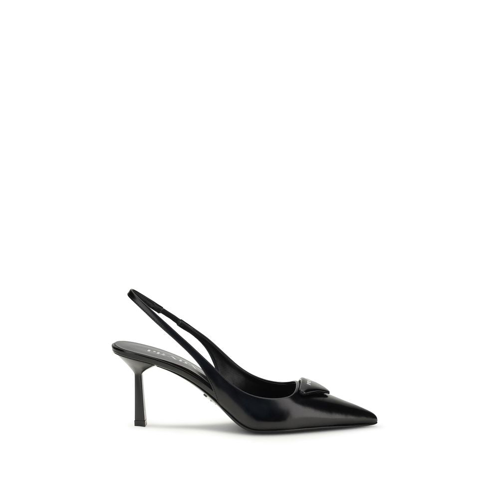 Prada Leather slingback Pumps Prada