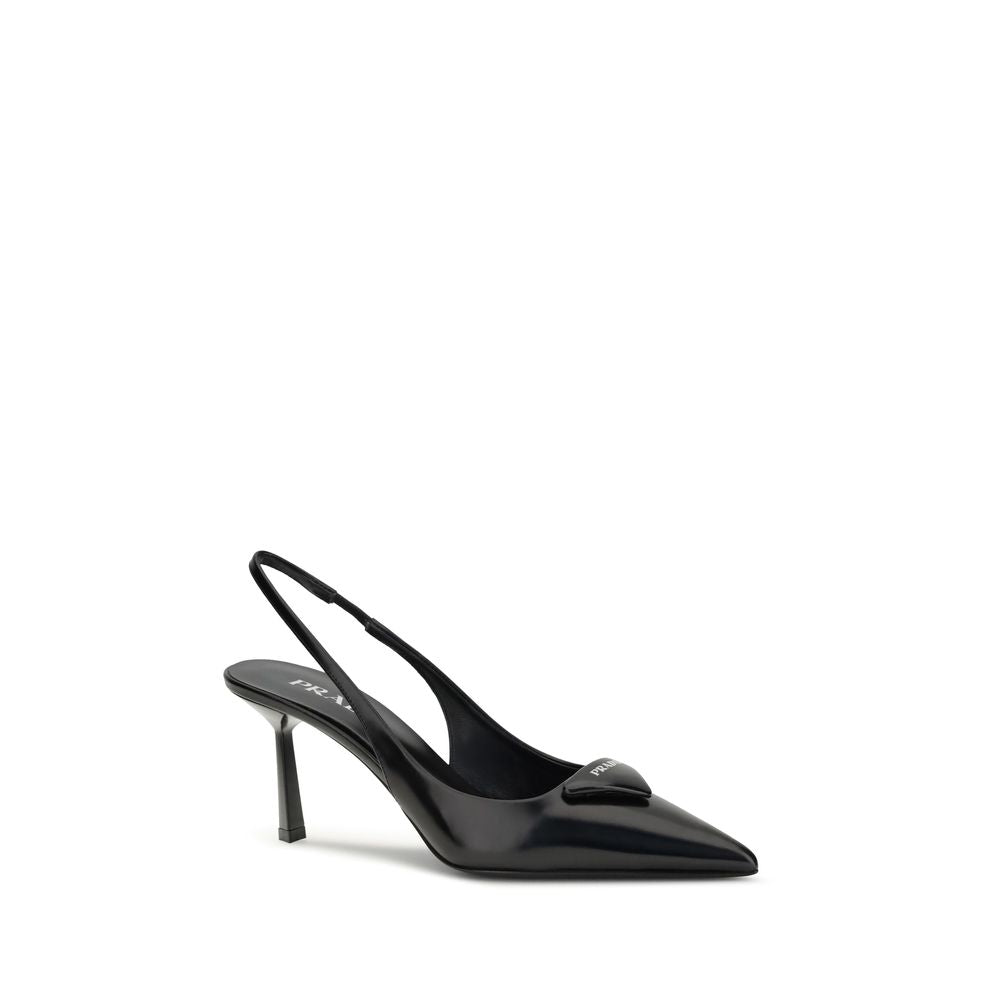 Prada Leather slingback Pumps Prada