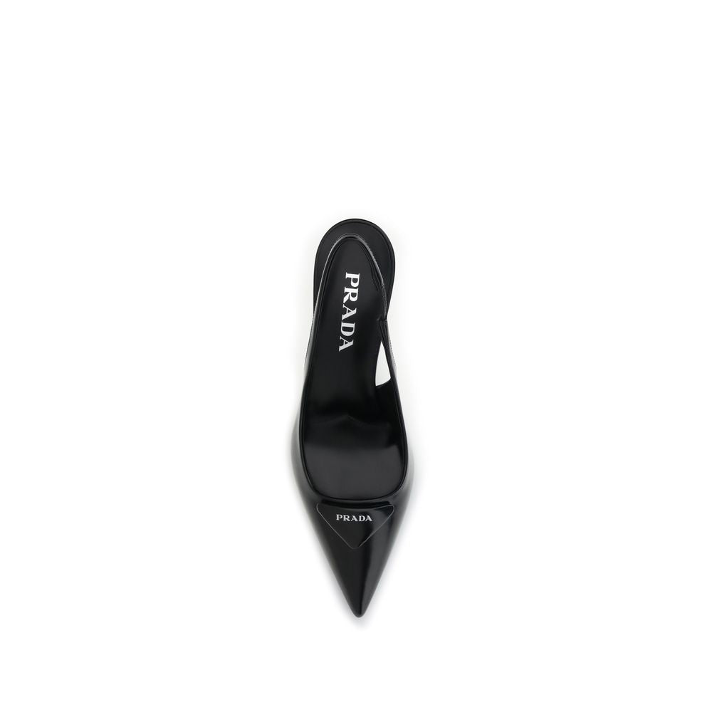 Prada Leather slingback Pumps Prada