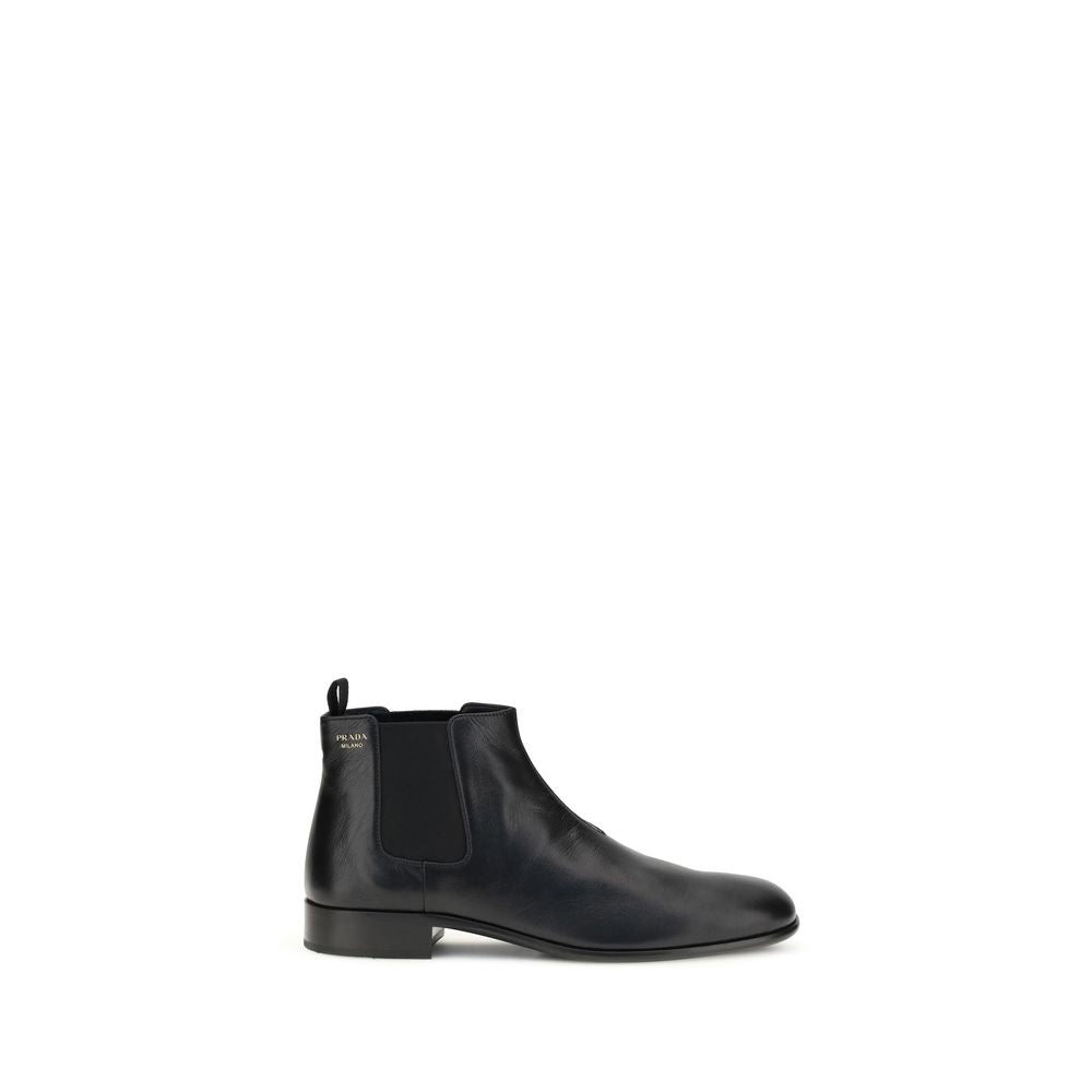 Prada Leather Ankle Boots Prada