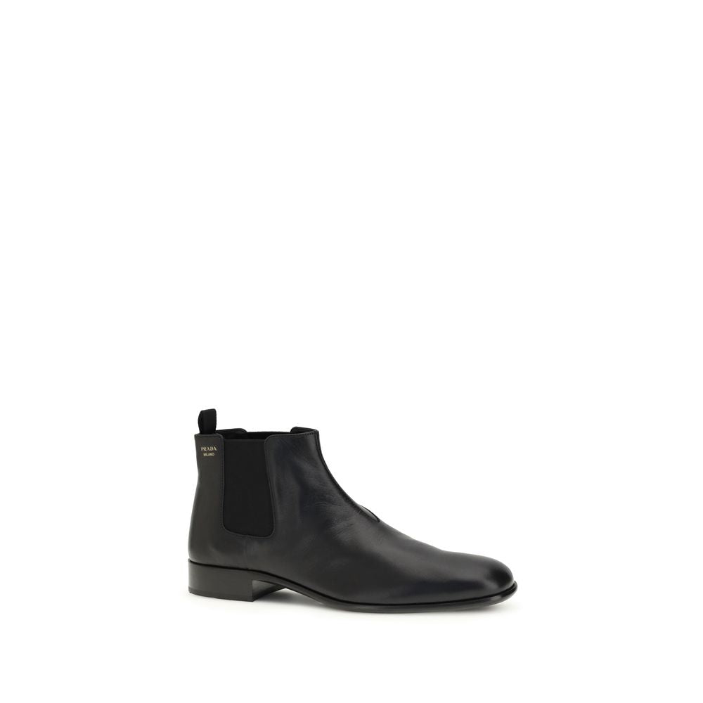 Prada Leather Ankle Boots Prada